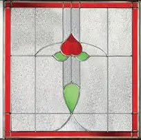 Decorative glass design for composite doors