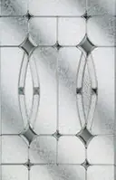 Decorative glass design for composite doors
