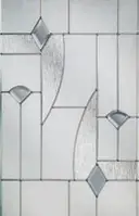 Decorative glass design for composite doors
