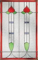 Decorative glass design for composite doors