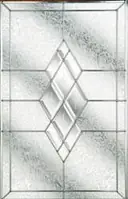 Decorative glass design for composite doors