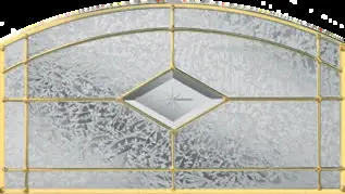 Decorative glass design for composite doors