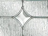Decorative glass design for composite doors