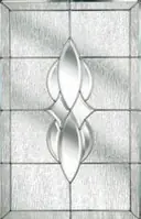 Decorative glass design for composite doors