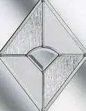 Decorative glass design for composite doors