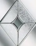 Decorative glass design for composite doors