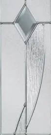 Decorative glass design for composite doors