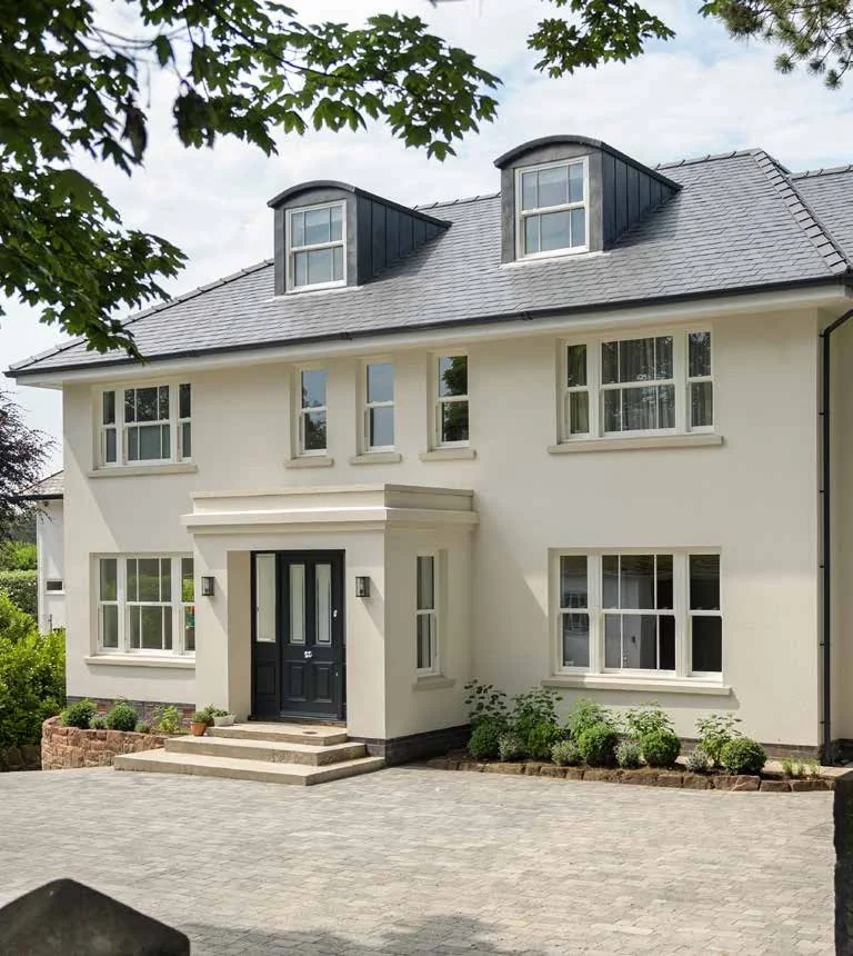 Georgian-style detached home with sliding sash windows – Hale Windows And Doors