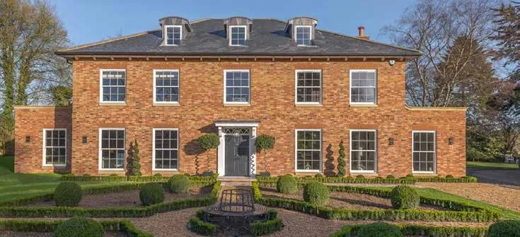 Georgian brick house with sliding sash windows – Hale Windows And Doors